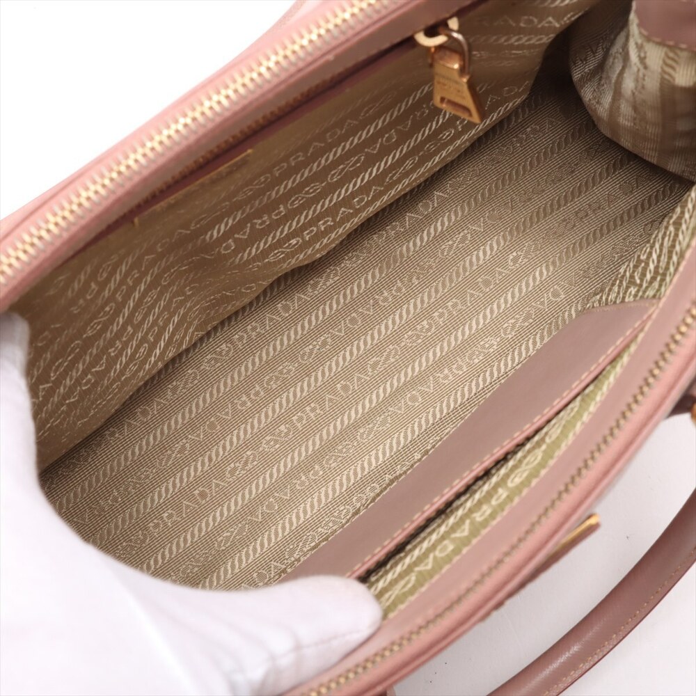 Prada bag blush pink Galleria tote Zip Double Saffiano Lux - Picture 8 of 8